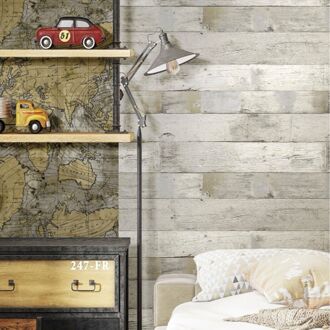 Praxis Vliesbehang Friends & Coffee 16670 - Grijs - Beige - 10,05m X 53cm