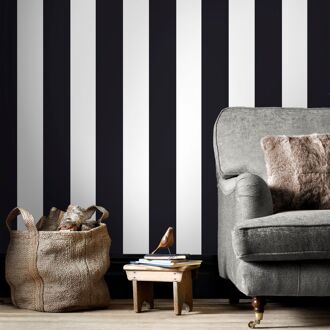 Praxis Vliesbehang Friends & Coffee 2159 - Zwart - Wit - 10,05m X 53cm