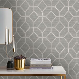 Praxis Vliesbehang Geo Textuur - Groen - 10,05m X 52cm