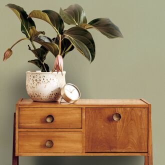 Praxis Vliesbehang Geweven Linnen - Saliegroen - 10,05m X 53 Cm