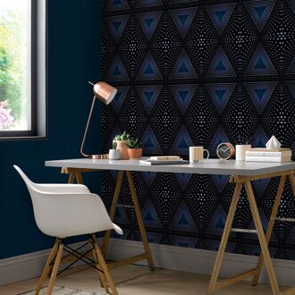 Praxis Vliesbehang Good Vibes Gv24221 - Blauw - Nachtblauw - Zwart - 10,05 M X 53 Cm