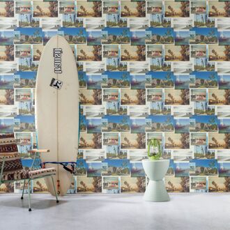 Praxis Vliesbehang Good Vibes Gv24228 - Sepia Bruin - Beige - Blauw - Groen - Grijs - 10,05m X 53cm