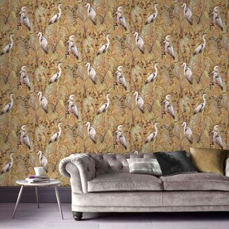 Praxis Vliesbehang Heron - Oranje - 10,05m X 52cm