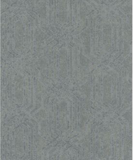 Praxis Vliesbehang Klassiek Grafisch Patroon - Betongrijs - Donkergrijs - 10,05m X 53cm