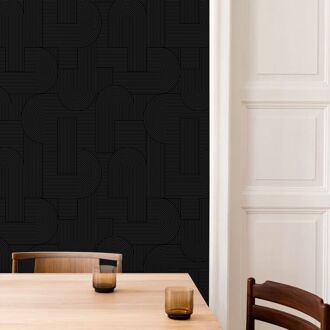 Praxis Vliesbehang Mindful Living - Zwart - 10,05m X 52cm