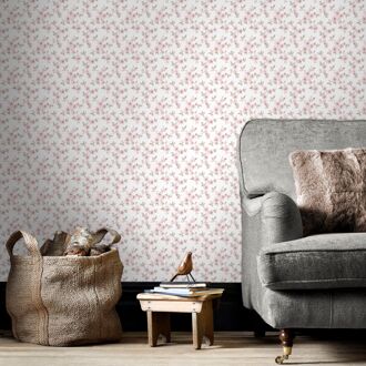 Praxis Vliesbehang Secret Garden G78484 - Roze - Taupe - Wit - 10,00 M X 53 Cm