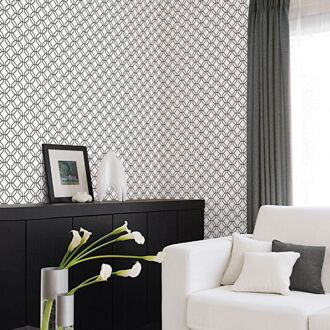 Praxis Vliesbehang Secret Garden G78525 - Zwart - Wit - 10,00 M X 53 Cm