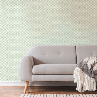 Praxis Vliesbehang Secret Garden G78528 - Groen - Wit - 10,00 M X 53 Cm