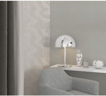 Praxis Vliesbehang Sisal Ruit Weefsel - Lichtgrijs Met Een Zweem Groen - 10,05m X 53cm