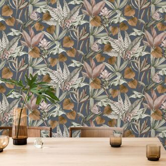 Praxis Vliesbehang Stefanie - Blauw - 10,05 M X 53 Cm