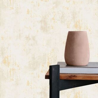 Praxis Vliesbehang Vintage 25783 - Beige - Goudgeel - Goud - Greige - 10,05 M X 53 Cm