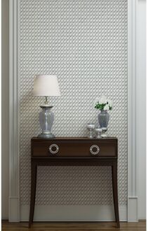 Praxis Vliesbehang Webbing - Offwhite - Grijs - 10,00m X 53cm