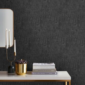 Praxis Vliesbehang Weefsel Luxe - Zwart - 10,05m X 52cm