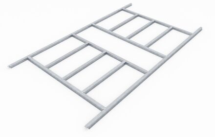 Praxis Vloerframe Tuinhuis Lübeck - Omvang 86 - 181x224x2,6cm