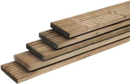 Praxis Vlonderplank - Grenen - Grof Geprofileerd / Reliëf - 300x14,5x2,8cm