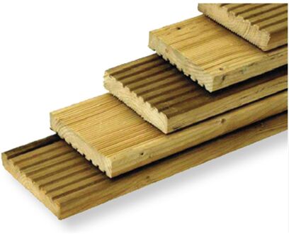 Praxis Vlonderplank - Vurenhout - Geprofileerd - 240x14x1,9cm