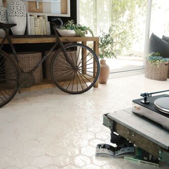 Praxis Wandtegel Carmen Hexa - Keramiek - Wit - 13x15cm - Pakketinhoud 0,31m²