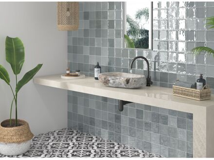 Praxis Wandtegel Zellige - Grijs - Keramiek - 12x12 Cm - 0,55 M²