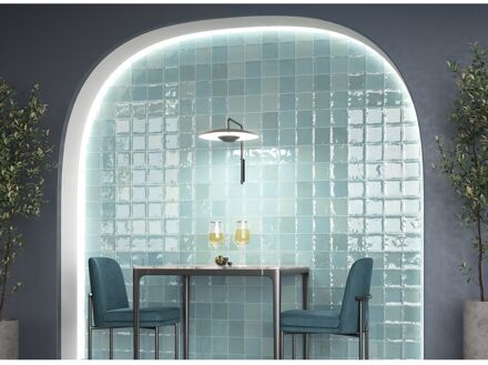 Praxis Wandtegel Zellige - Mint - Keramiek - 12x12 Cm - 0,55 M²