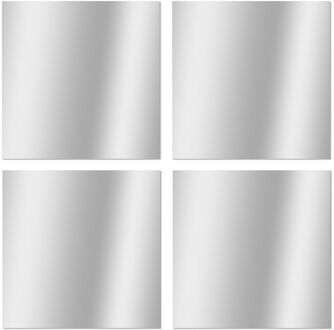 Praxis Zelfklevende Spiegels 4 Stuks Vierkant 20x20cm