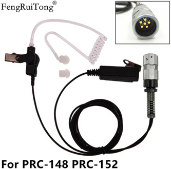 PRC148 152 Walkie Talkie Tactical headset, cuboid PTT microphone Air Tube Earpiece for TRI TCA/AN PRC-148 PRC-152 Walkie Talki