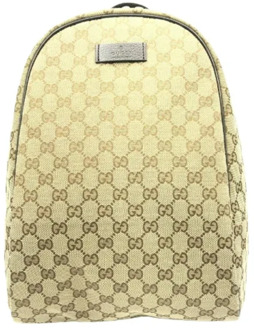 Pre-owned Canvas backpacks Gucci Vintage , Beige , Dames - ONE Size