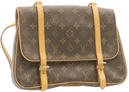 Pre-owned Canvas backpacks Louis Vuitton Vintage , Brown , Dames - ONE Size