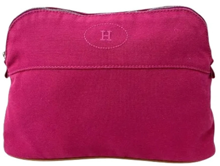 Pre-owned Canvas clutches Hermès Vintage , Pink , Dames - ONE Size