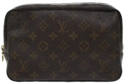 Pre-owned Canvas clutches Louis Vuitton Vintage , Brown , Dames - ONE Size
