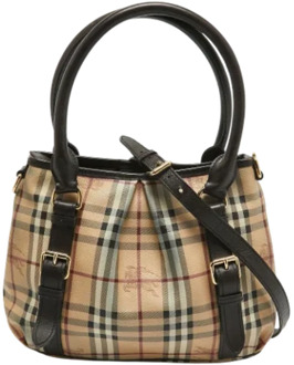 Pre-owned Canvas handbags Burberry Vintage , Brown , Dames - ONE Size