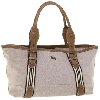 Pre-owned Canvas handbags Burberry Vintage , Brown , Dames - ONE Size
