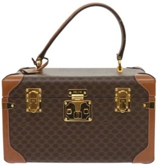 Pre-owned Canvas handbags Celine Vintage , Brown , Dames - ONE Size