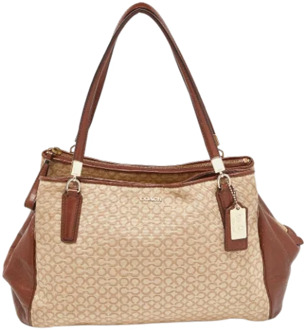 Pre-owned Canvas handbags Coach Pre-owned , Beige , Dames - ONE Size