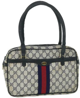 Pre-owned Canvas handbags Gucci Vintage , Blue , Dames - ONE Size