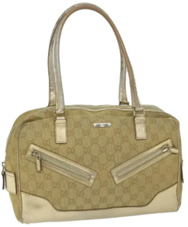 Pre-owned Canvas handbags Gucci Vintage , Yellow , Dames - ONE Size