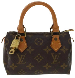 Pre-owned Canvas handbags Louis Vuitton Vintage , Brown , Dames - ONE Size