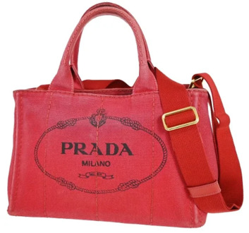 Pre-owned Canvas handbags Prada Vintage , Red , Dames - ONE Size