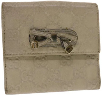 Pre-owned Canvas wallets Gucci Vintage , Beige , Dames - ONE Size
