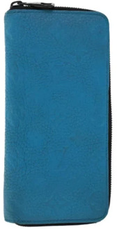 Pre-owned Canvas wallets Louis Vuitton Vintage , Blue , Dames - ONE Size