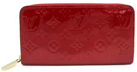 Pre-owned Canvas wallets Louis Vuitton Vintage , Red , Dames - ONE Size