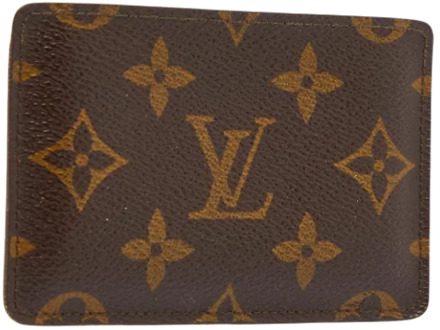 Pre-owned Coated canvas wallets Louis Vuitton Vintage , Brown , Heren - ONE Size