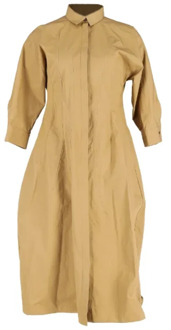 Pre-owned Cotton dresses Jil Sander Pre-owned , Beige , Dames - XL