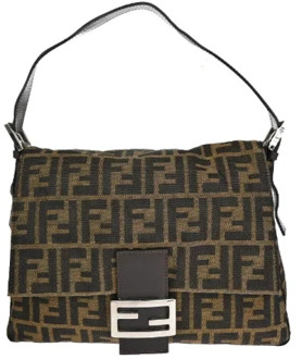 Pre-owned Cotton handbags Fendi Vintage , Brown , Dames - ONE Size