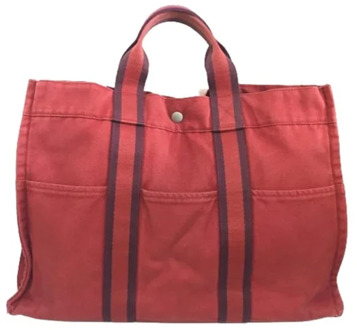 Pre-owned Cotton hermes-bags Hermès Vintage , Red , Dames - ONE Size