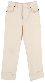 Pre-owned Cotton jeans Chloé Pre-owned , Beige , Dames - XS