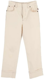Pre-owned Cotton jeans Chloé Pre-owned , White , Dames - S
