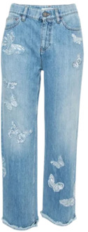 Pre-owned Cotton jeans Valentino Vintage , Blue , Dames - M