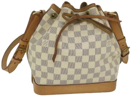 Pre-owned Cotton louis-vuitton-bags Louis Vuitton Vintage , White , Dames - ONE Size
