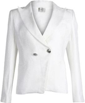 Pre-owned Cotton outerwear Balmain Pre-owned , White , Dames - XS