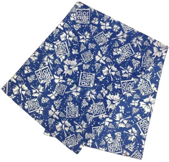 Pre-owned Cotton scarves Dior Vintage , Blue , Dames - ONE Size